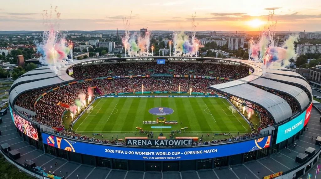 Arena Katowice stadium, venue for the 2026 FIFA U-20 Women’s World Cup opening match
