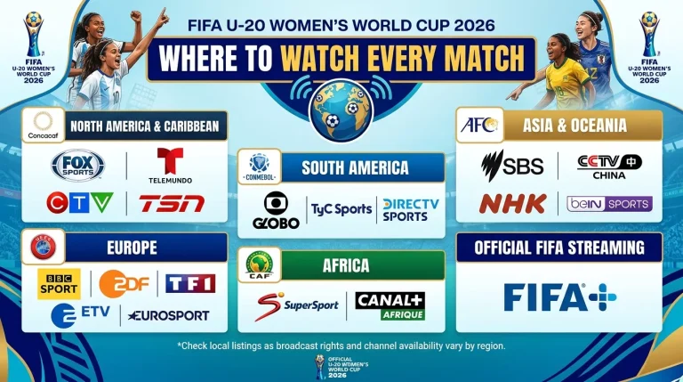 FIFA U-20 Women's World Cup 2026 TV Channels Where to Watch Every Match