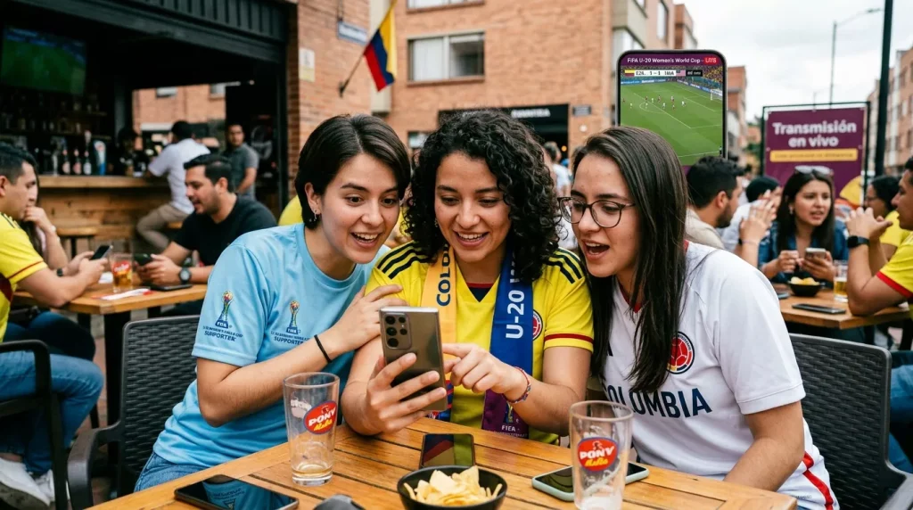 Fans watching FIFA U-20 Women’s World Cup live on mobile device
