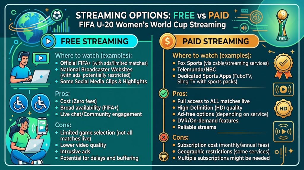 Free vs Paid FIFA U-20 Women's World Cup Streaming